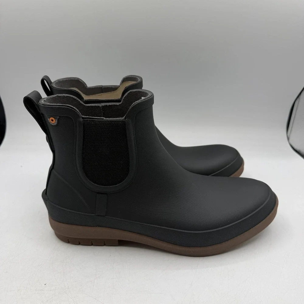 Bogs Amanda II Chelsea Boots Womens Sz 9 Black Waterproof Pull On 73480-001